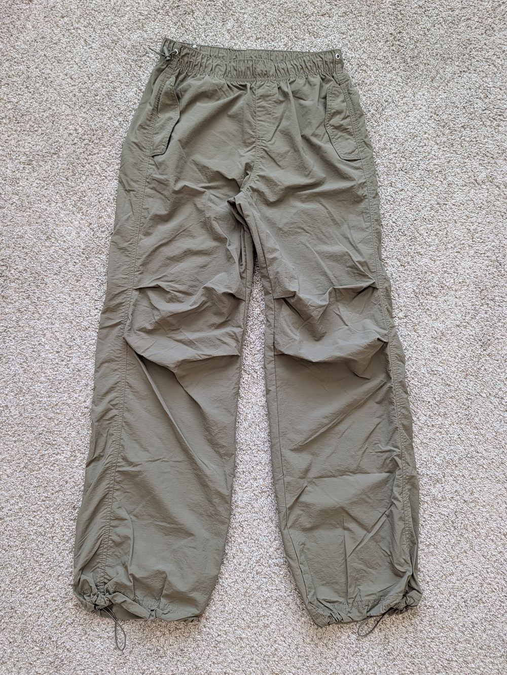 Love Tree Womens Green Straight Leg Cargo Track Jogger Pants Size Medium